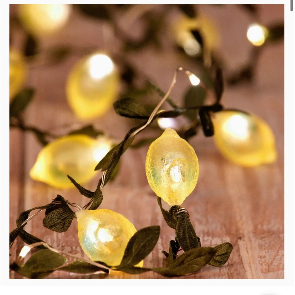 Lemon string lights with battery pack (set of 2)